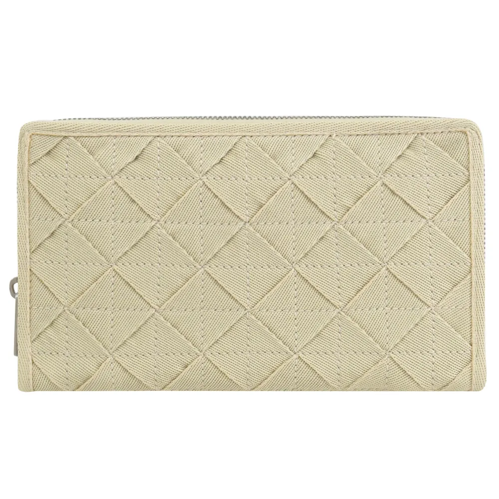 BOTTEGA VENETA 657356 編織款拉鍊寬版長夾/手拿包.白 歷史價格詳細信息