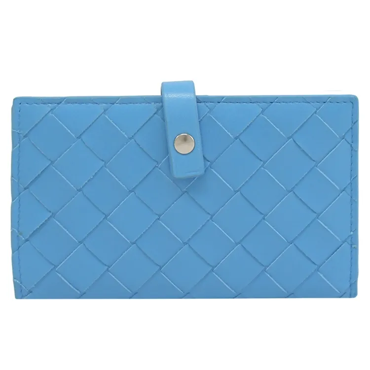 BOTTEGA VENETA 小羊皮編織釦式卡片夾(厚款)(黑色) 133945 V0016 8806 歷史價格詳細信息