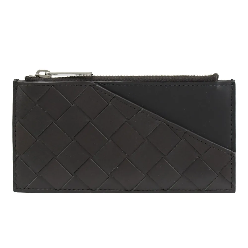 BOTTEGA VENETA 小牛皮編織卡片夾(深藍) 歷史價格詳細信息