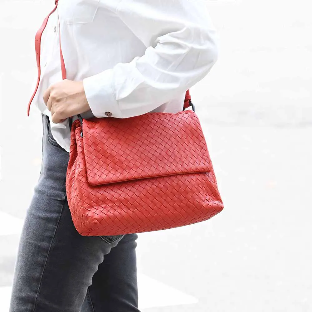 BOTTEGA VENETA 624047 編織小羊皮釦式零錢小短夾.橘 歷史價格詳細信息