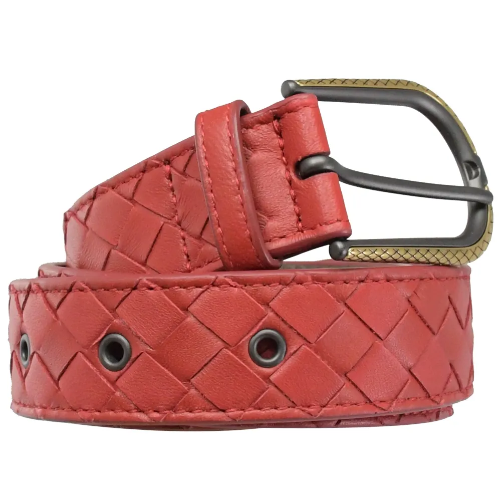 BOTTEGA VENETA 手工編織紅色羊皮肩背腰包(可單拆皮帶) 歷史價格詳細信息