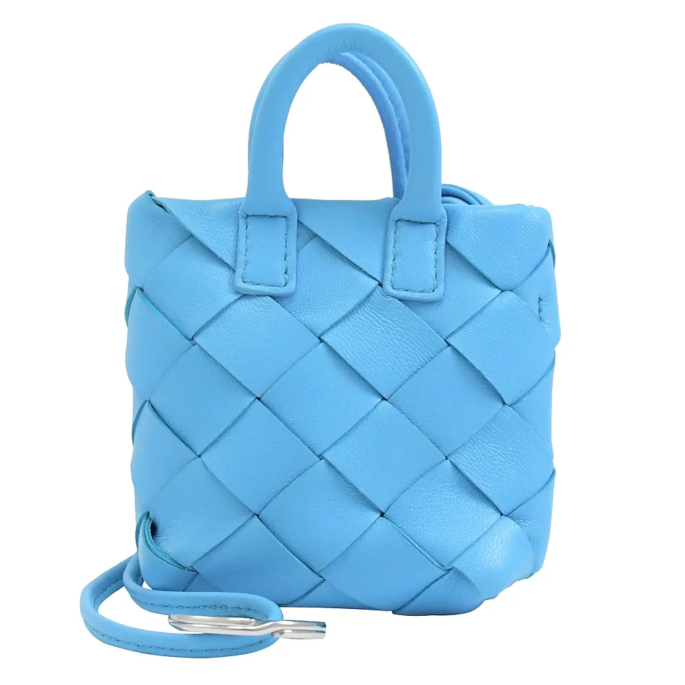 BOTTEGA VENETA 577778 編織羊皮迷你手提包吊飾.天藍 價格比較,價格查詢,歷史價格詳細信息
