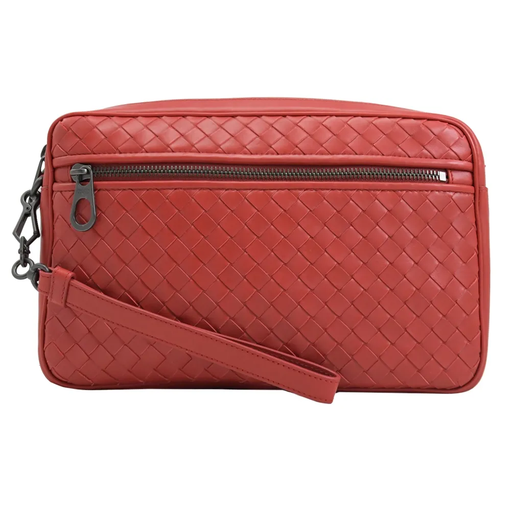 BOTTEGA VENETA 手工編織小牛皮3卡拉鍊卡片夾/零錢包(暗綠) 歷史價格詳細信息