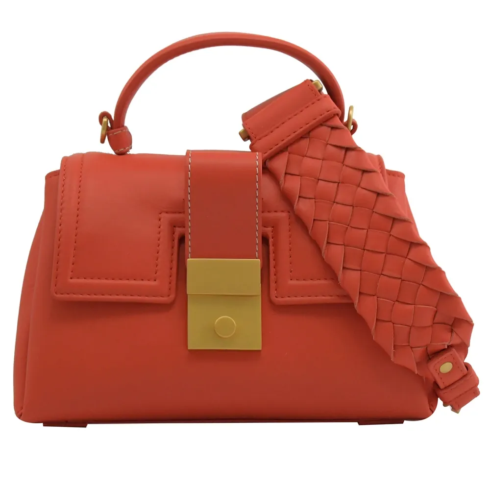 BOTTEGA VENETA 567209 經典小羊皮撞色三層兩用包.紅黑 歷史價格詳細信息