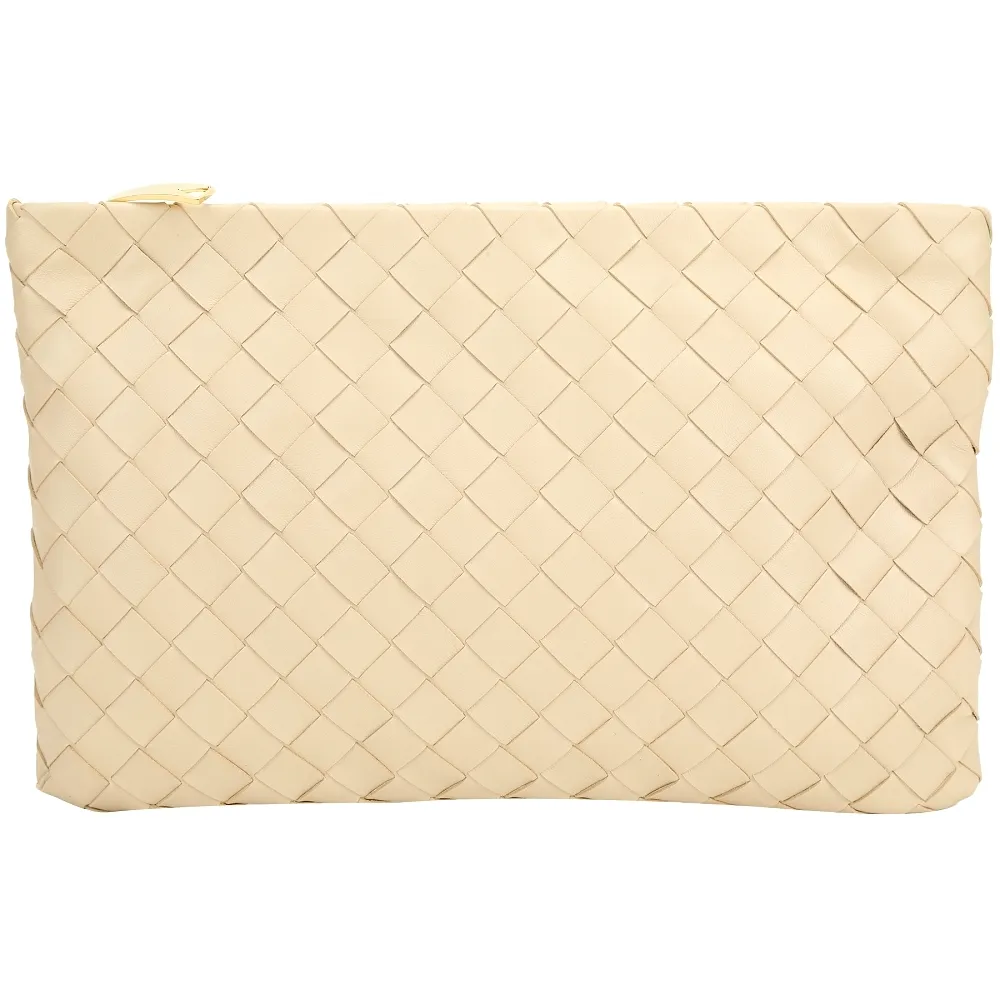 BOTTEGA VENETA 手工編織牛羊皮拉鍊卡片夾/零錢包(焦糖棕) 歷史價格詳細信息