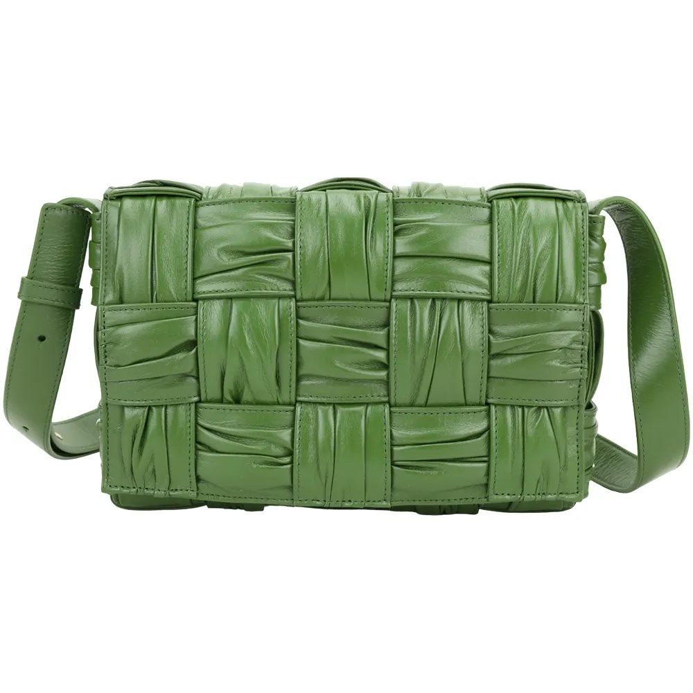 BOTTEGA VENETA Cassette BV 水牛皮編織翻蓋斜背包(棕色) 歷史價格詳細信息