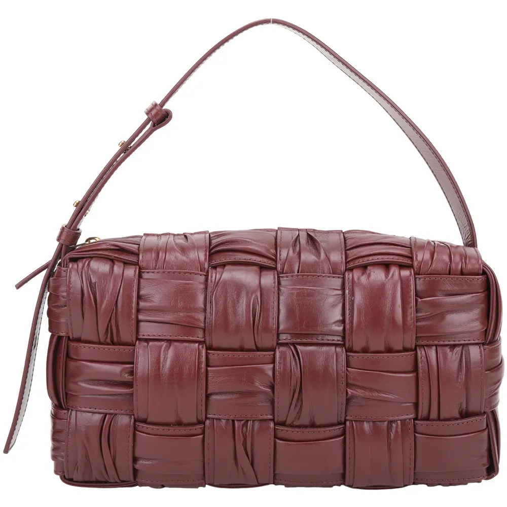 BOTTEGA VENETA Cassette BV 水牛皮編織翻蓋斜背包(棕色) 歷史價格詳細信息