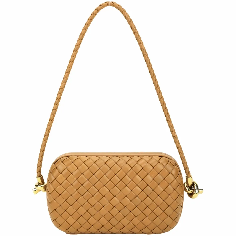 BOTTEGA VENETA 小羊皮環金珠C型開口式手環(棕色) 歷史價格詳細信息