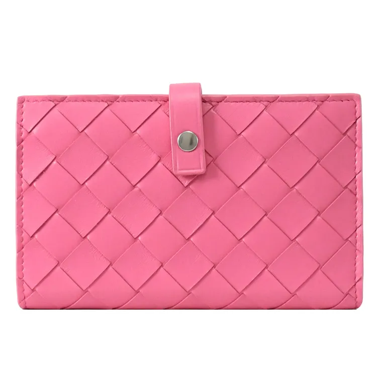 BOTTEGA VENETA 小羊皮編織釦式卡片夾(厚款)(黑色) 133945 V0016 8806 歷史價格詳細信息