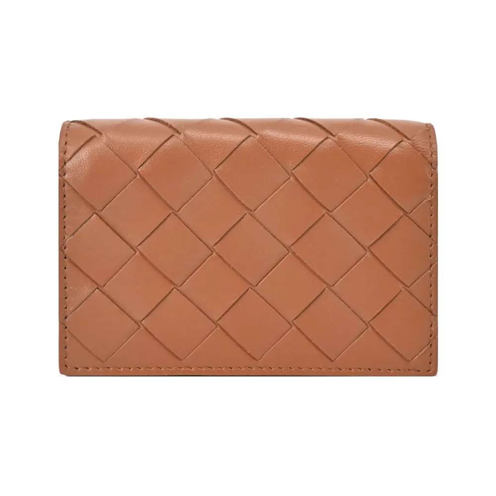 BOTTEGA VENETA 小牛皮編織卡片夾(深藍) 歷史價格詳細信息