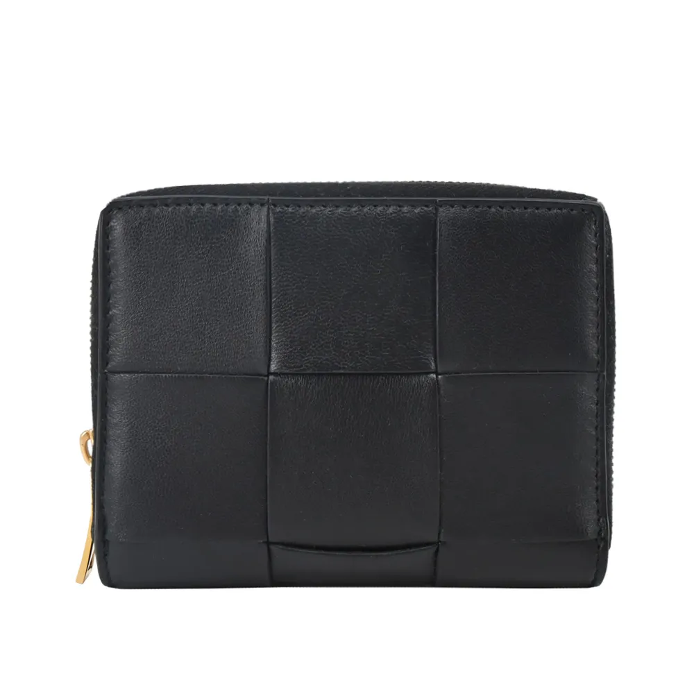 BOTTEGA VENETA  經典編織小牛皮對拉鍊長夾(棕色) 歷史價格詳細信息