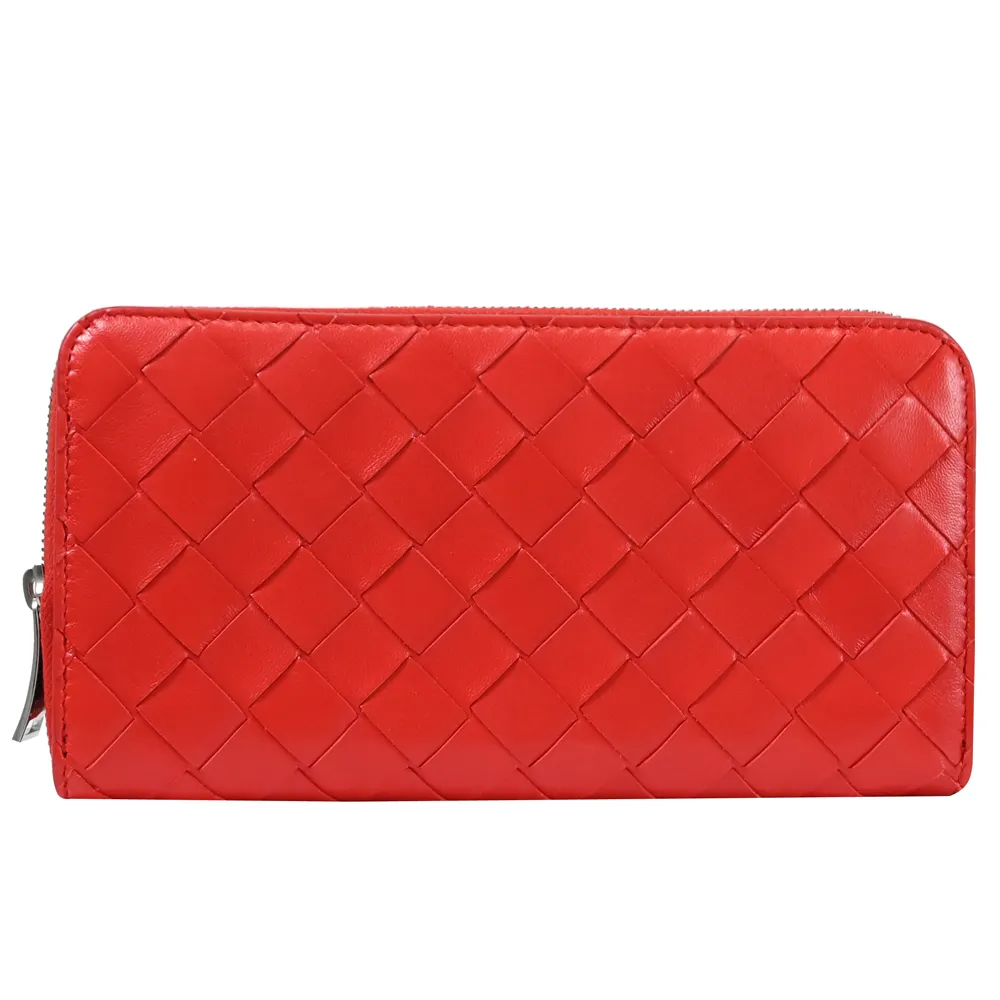 BOTTEGA VENETA 經典編織小羊皮拉鍊長夾(米白) 歷史價格詳細信息