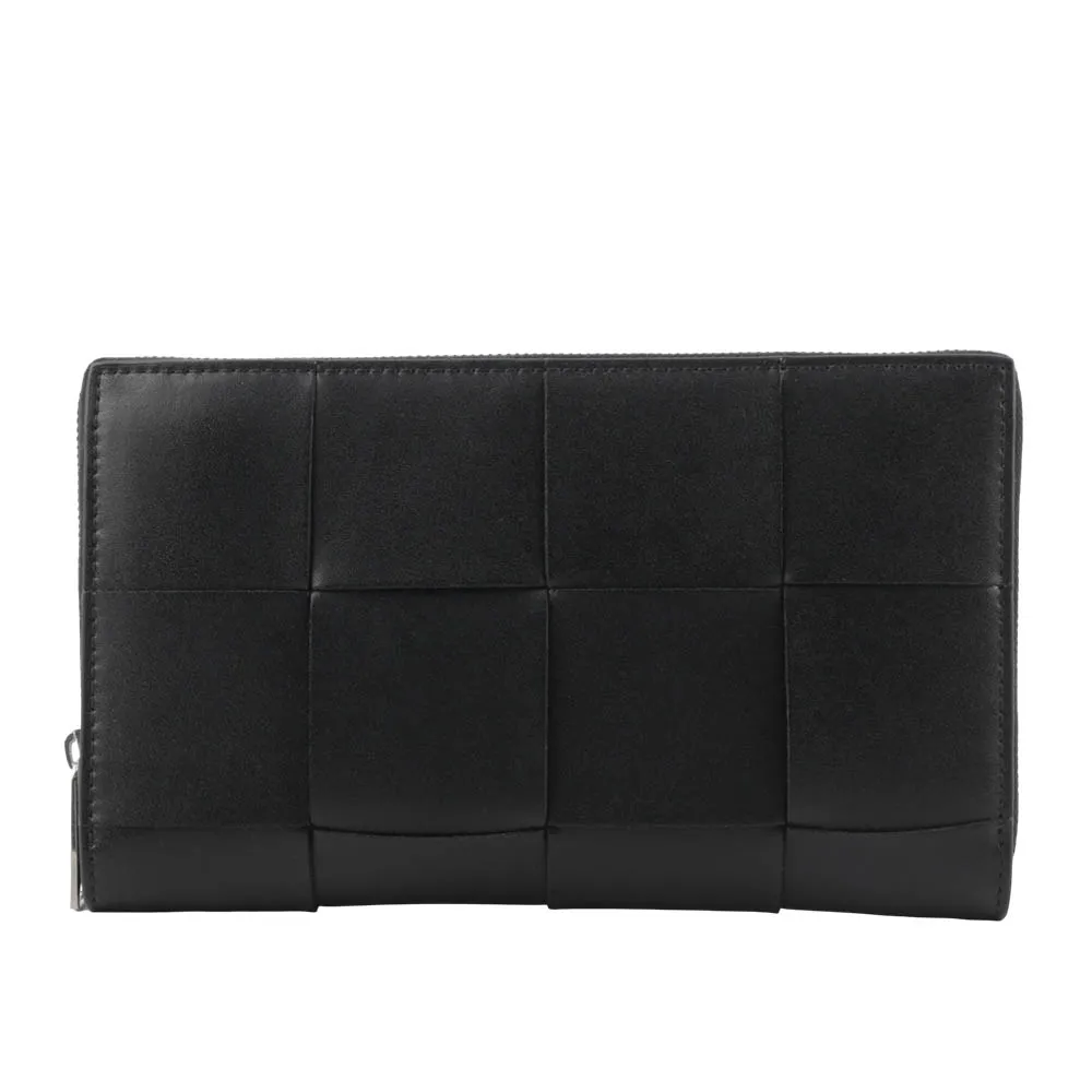 BOTTEGA VENETA 649607 新版大編織牛皮拉鍊長夾.酒紅 歷史價格詳細信息