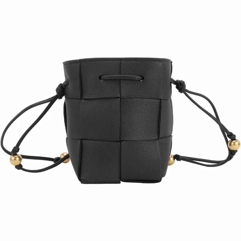 BOTTEGA VENETA Cassette 小牛皮編織ㄇ形拉鍊長夾(黑色) 649607 VBWD2 8803 歷史價格詳細信息