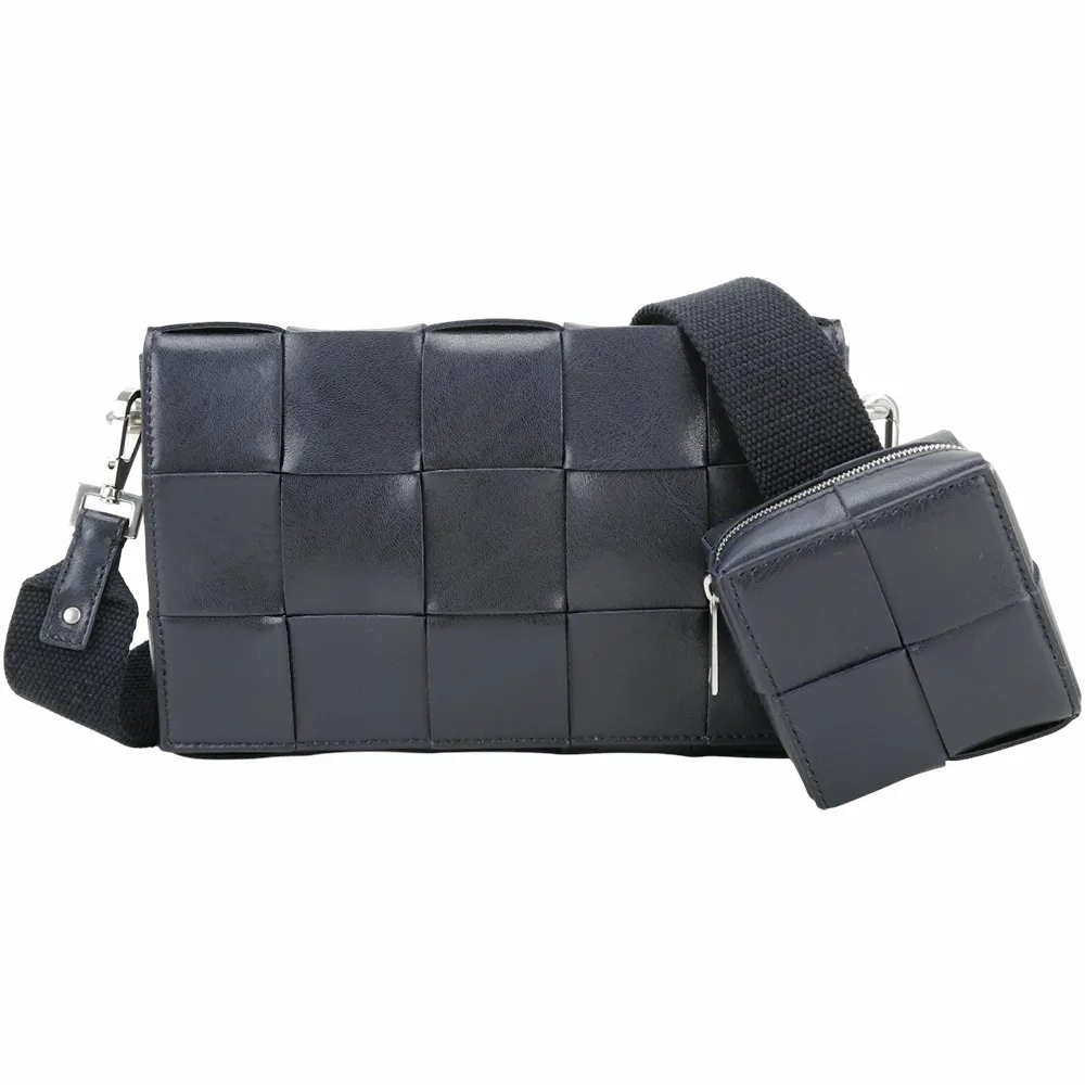 BOTTEGA VENETA Cassette BV 水牛皮編織翻蓋斜背包(棕色) 歷史價格詳細信息