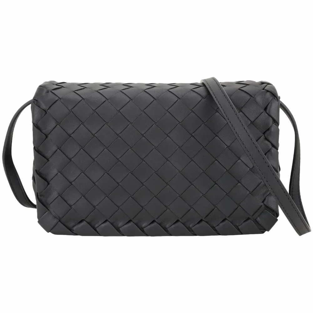 BOTTEGA VENETA Intrecciato BV 小羊皮編織手提/肩背包(黑色) 歷史價格詳細信息