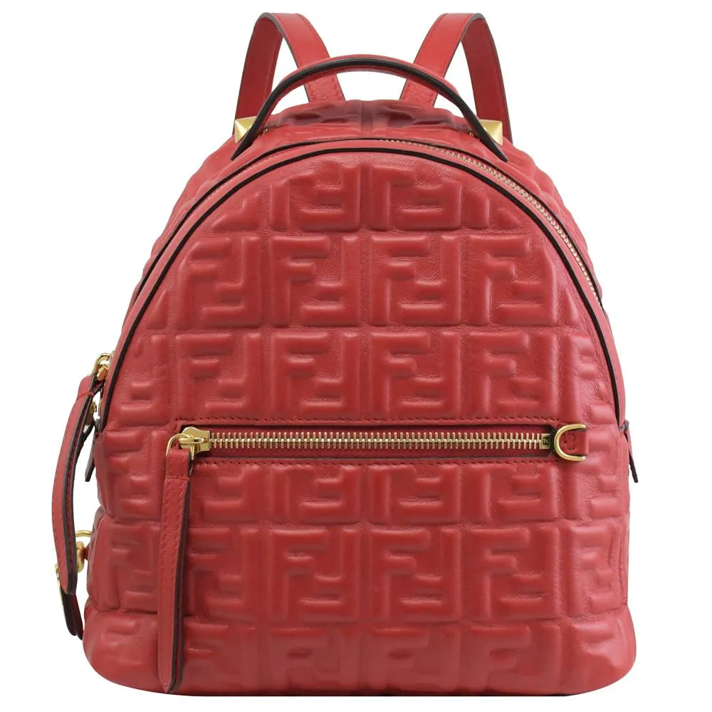 Fendi 8BZ036 迷你  FF Logo 高科技PVC防潑水材質後背包 歷史價格詳細信息