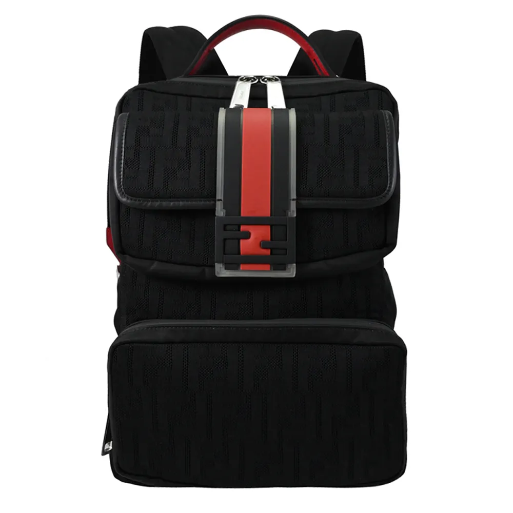 FENDI 7VZ042 ROMA 經典LOGO休閒後背包.黑 歷史價格詳細信息