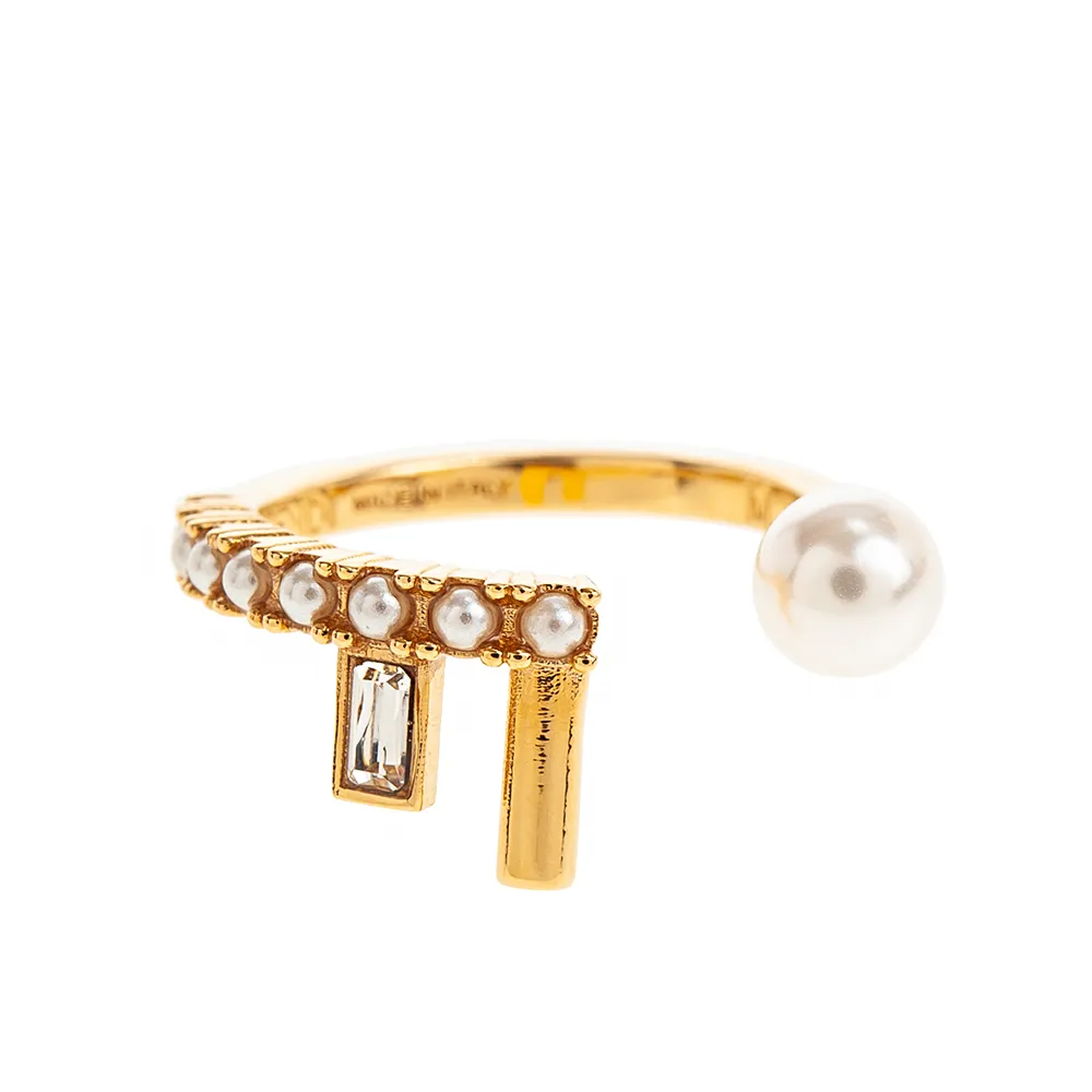 FENDI 新款FF LOGO 標誌水晶雙色穿式耳環 歷史價格詳細信息