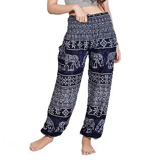 Chinrada 孔雀羽毛圖騰 女式開衩闊腿褲 - 黑色（無尺碼） 歷史價格詳細信息