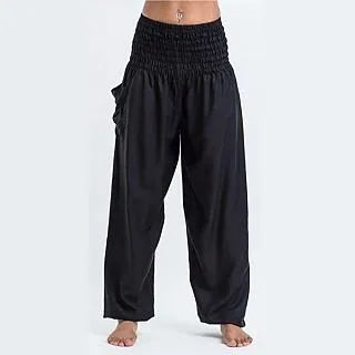 Chinrada 孔雀羽毛圖騰 女式開衩闊腿褲 - 黑色（無尺碼） 歷史價格詳細信息