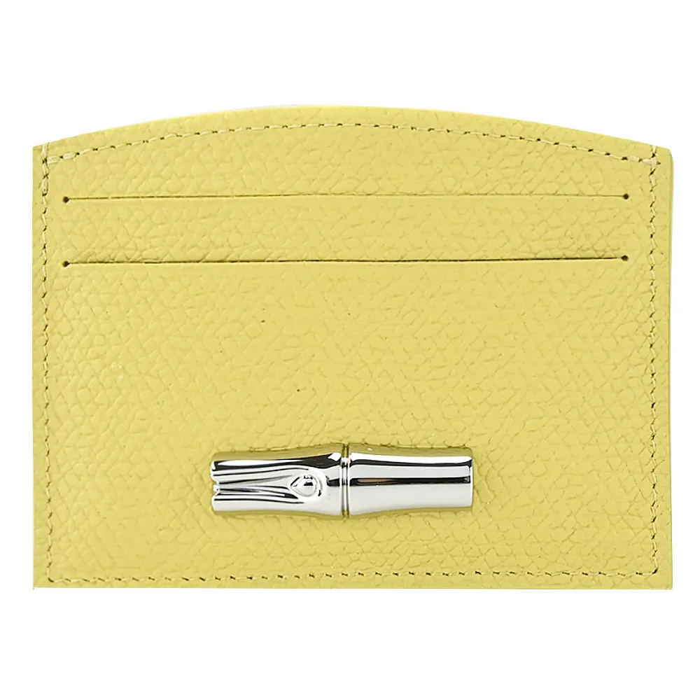 LONGCHAMP ROSEAU系列竹節卵石紋牛皮名片夾(白紙) 歷史價格詳細信息