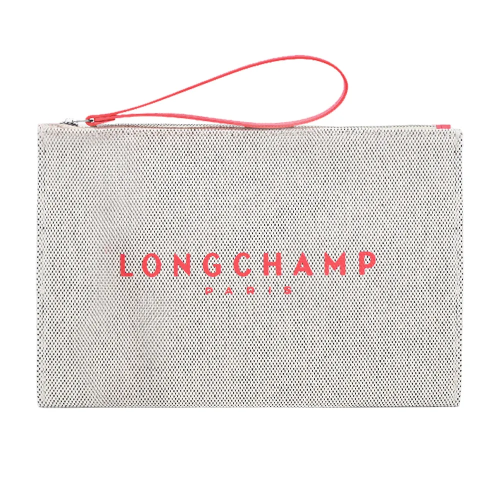 LONGCHAMP ESSENTIAL系列羊毛拼接帆布撞色前口袋肩背包(大/酒紅) 歷史價格詳細信息