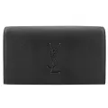 YSL 簡單LOGO立體翻蓋手拿包(全黑) 歷史價格詳細信息