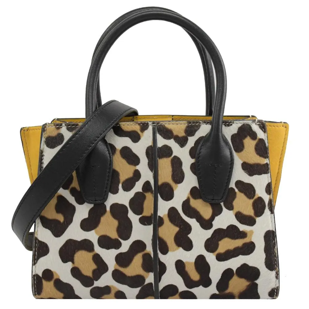 TODS Holly Mini 小牛皮雙層手提兩用包.黑 歷史價格詳細信息