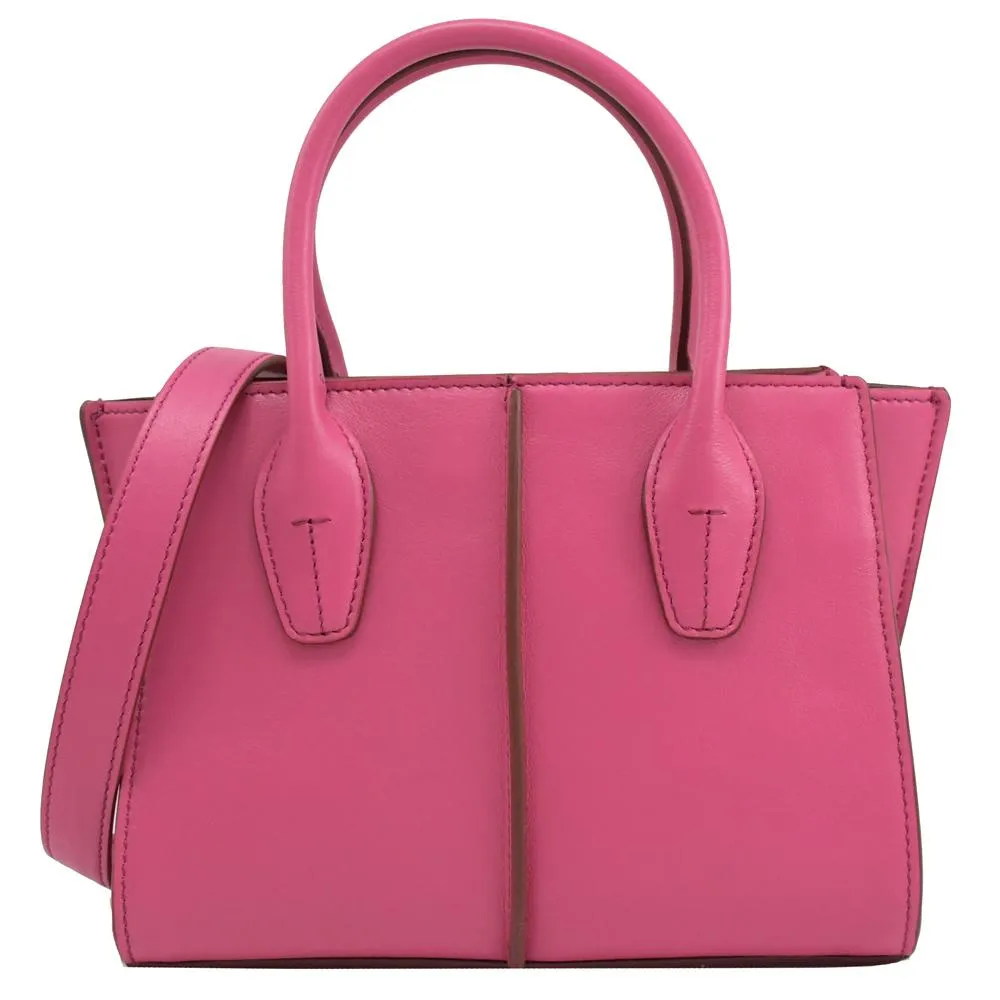 TODS Holly Mini 小牛皮雙層手提兩用包.黑 歷史價格詳細信息