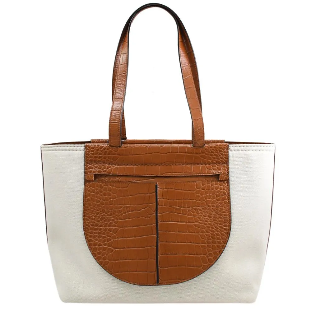 TODS 烙印LOGO草編拼接牛皮手提斜背兩用包.紫 歷史價格詳細信息