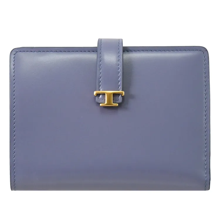 TODS T Timeless 經典小牛皮翻蓋手提斜背兩用包.天藍 歷史價格詳細信息