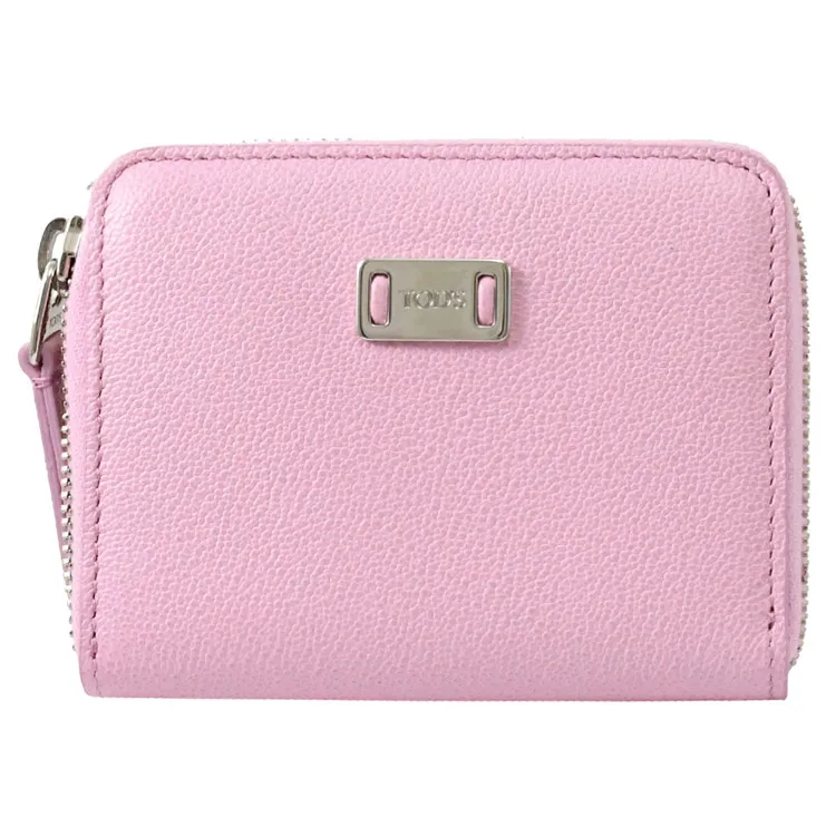 TODS Leather Zip 金屬LOGO防刮牛皮拉鍊長夾.藕粉色 歷史價格詳細信息