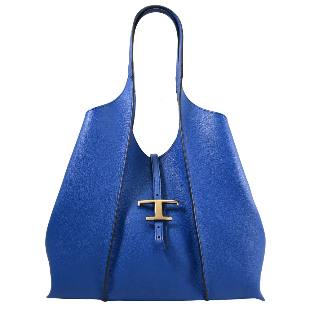 TODS T Timeless 經典小牛皮翻蓋手提斜背兩用包.天藍 歷史價格詳細信息