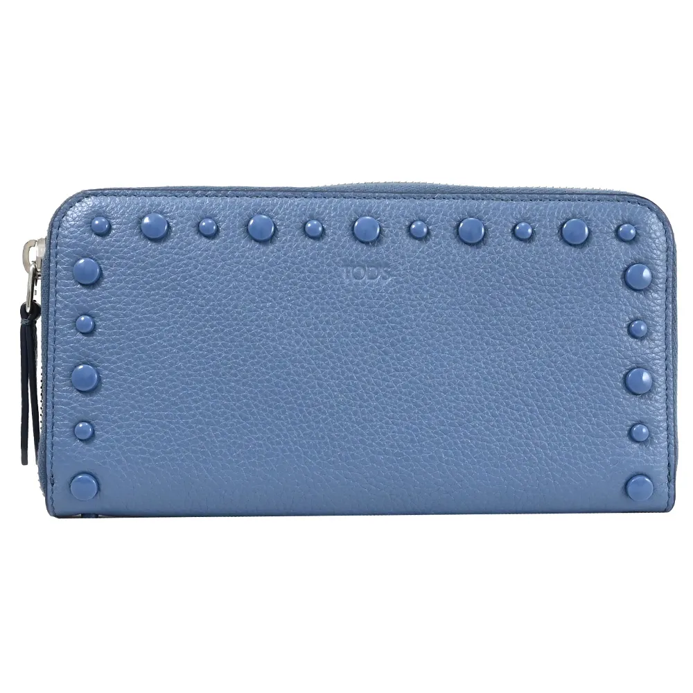 TODS 經典荔枝牛皮附鍊風琴式零錢短夾.黑 歷史價格詳細信息