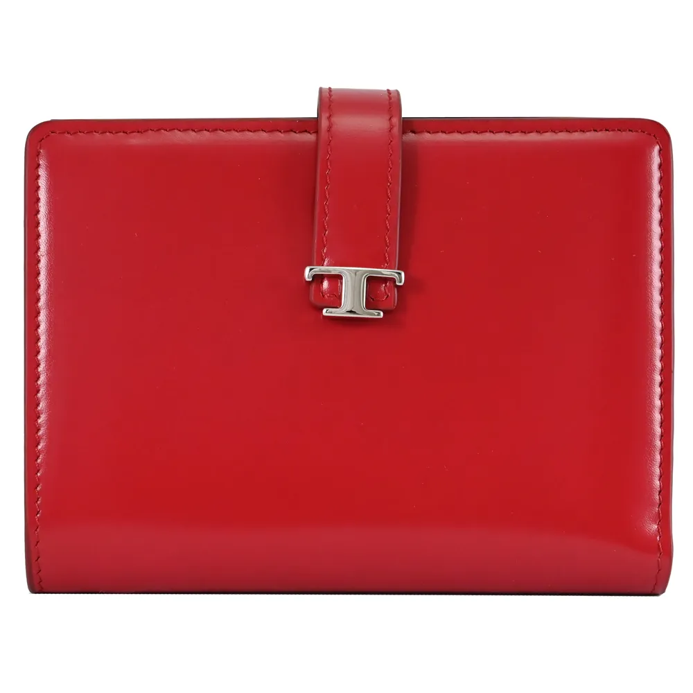 TODS T Timeless 金屬LOGO小牛皮迷你翻蓋肩/斜背鍊包.白 歷史價格詳細信息