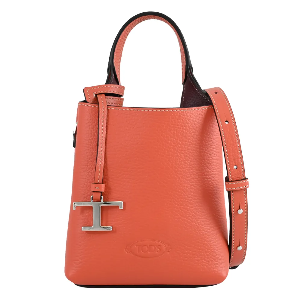 TODS T Timeless 質感小牛皮大容量翻蓋束口商旅後背包.黑 歷史價格詳細信息