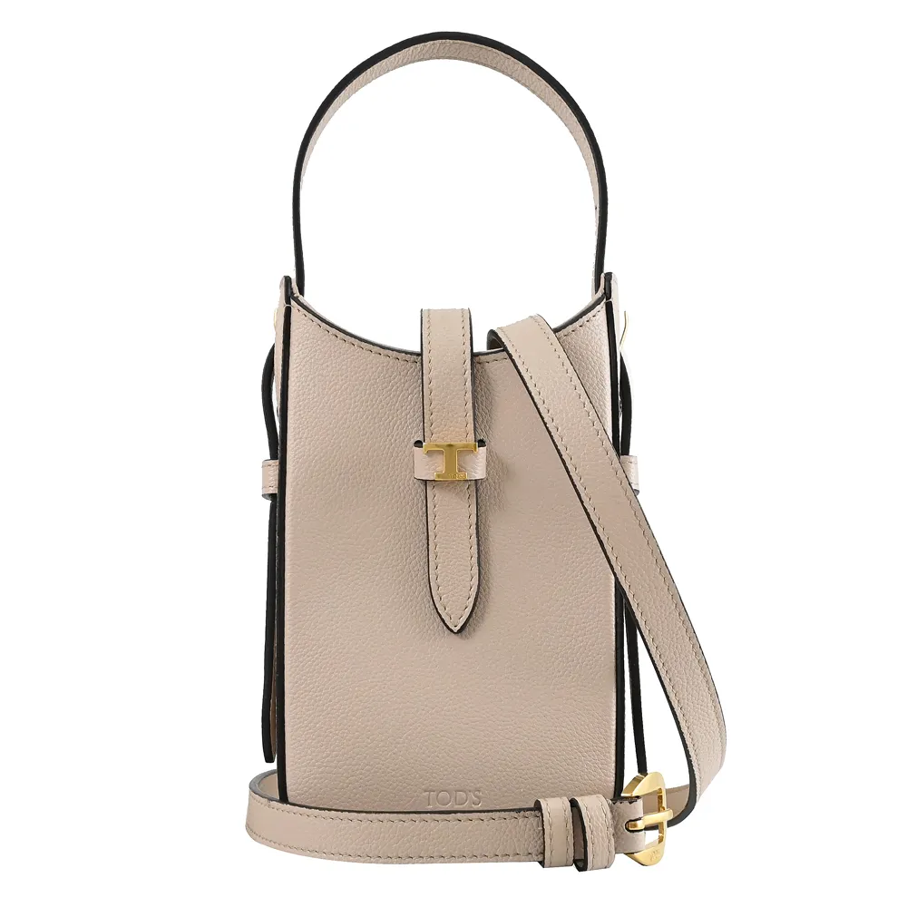 TODS 金屬LOGO小牛皮迷你WOC斜背鍊包/手機包.桃紫 歷史價格詳細信息