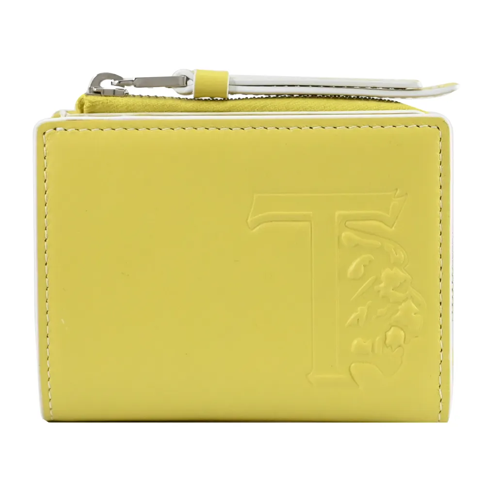 TODS 品牌烙印大LOGO滑面牛皮拉鍊長夾.亮紅 歷史價格詳細信息