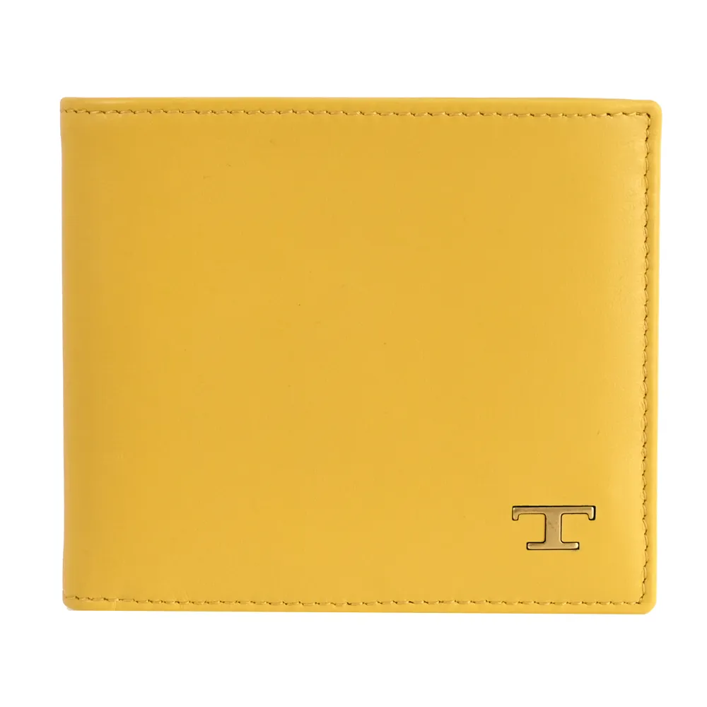 TODS 復古金屬T LOGO小牛皮對開八卡短夾.焦糖棕 歷史價格詳細信息