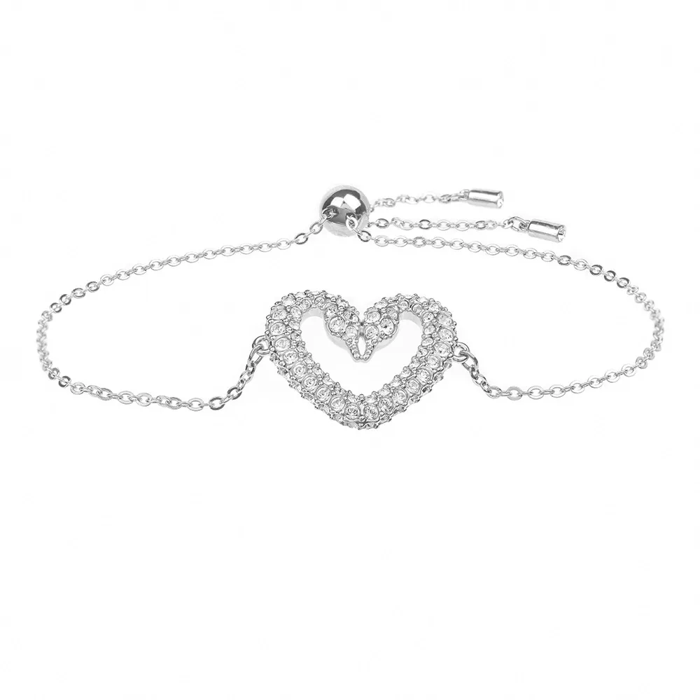 SWAROVSKI 施華洛世奇 Una 耳釘密鑲, 心形, 細碼, 紅色, 鍍金色色調 歷史價格詳細信息