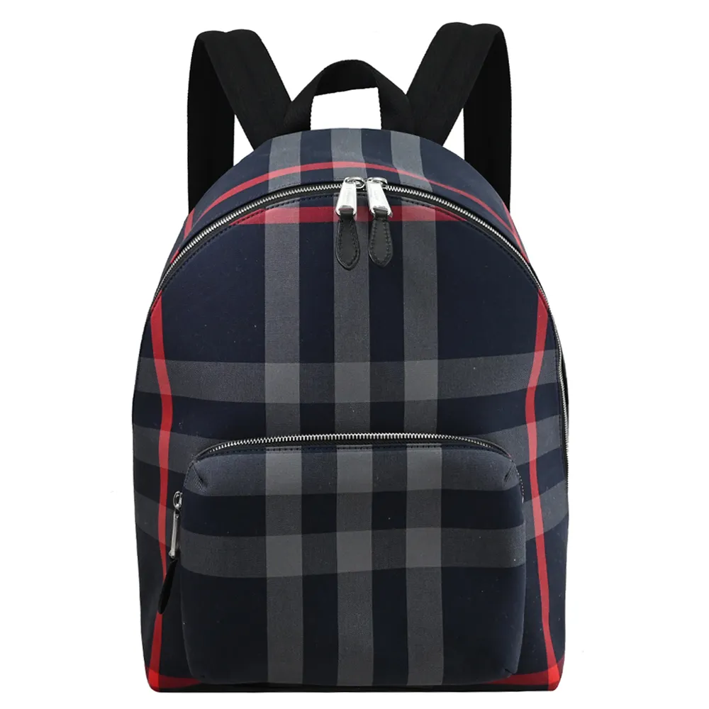 BURBERRY 經典格紋帆布後背包(卡其) 歷史價格詳細信息