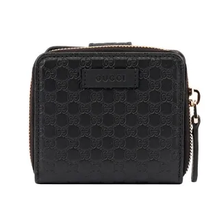 GUCCI Guccissima 壓紋牛皮證件照卡層對開長夾_展示品(黑色) 歷史價格詳細信息