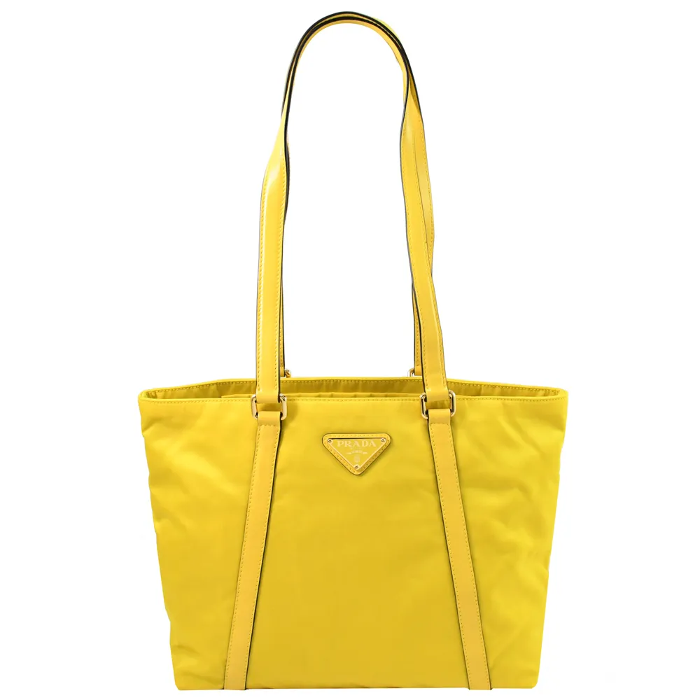 PRADA 1BG291 經典三角LOGO素面尼龍肩背托特包.桃紅 歷史價格詳細信息