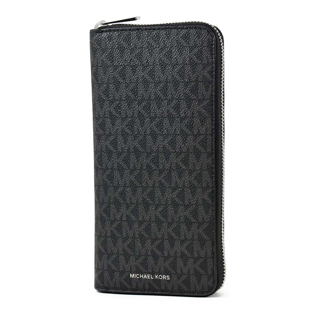 MICHAEL KORS 男款 金屬MK水波紋拉鍊長夾-黑色 歷史價格詳細信息