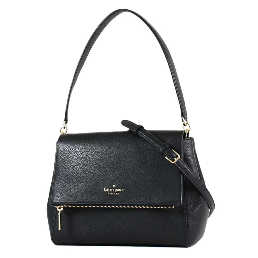 KATE SPADE 荔枝紋釦式對開長夾-黑色 歷史價格詳細信息