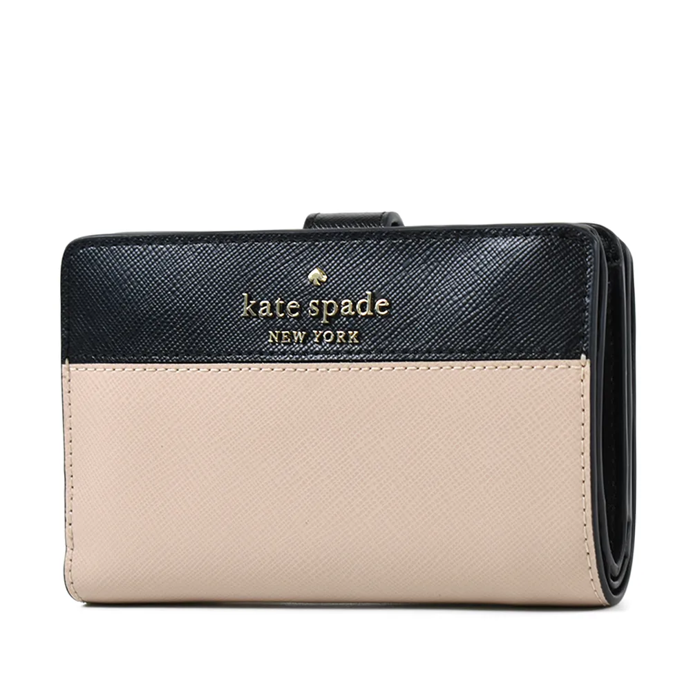 KATE SPADE 金字立體LOGO荔枝紋拉鍊長夾-黑色 歷史價格詳細信息