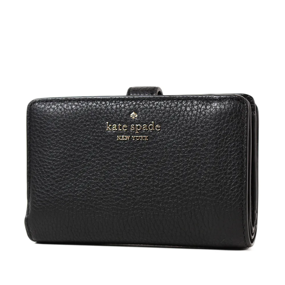 KATE SPADE 荔枝紋釦式對開長夾-黑色 歷史價格詳細信息