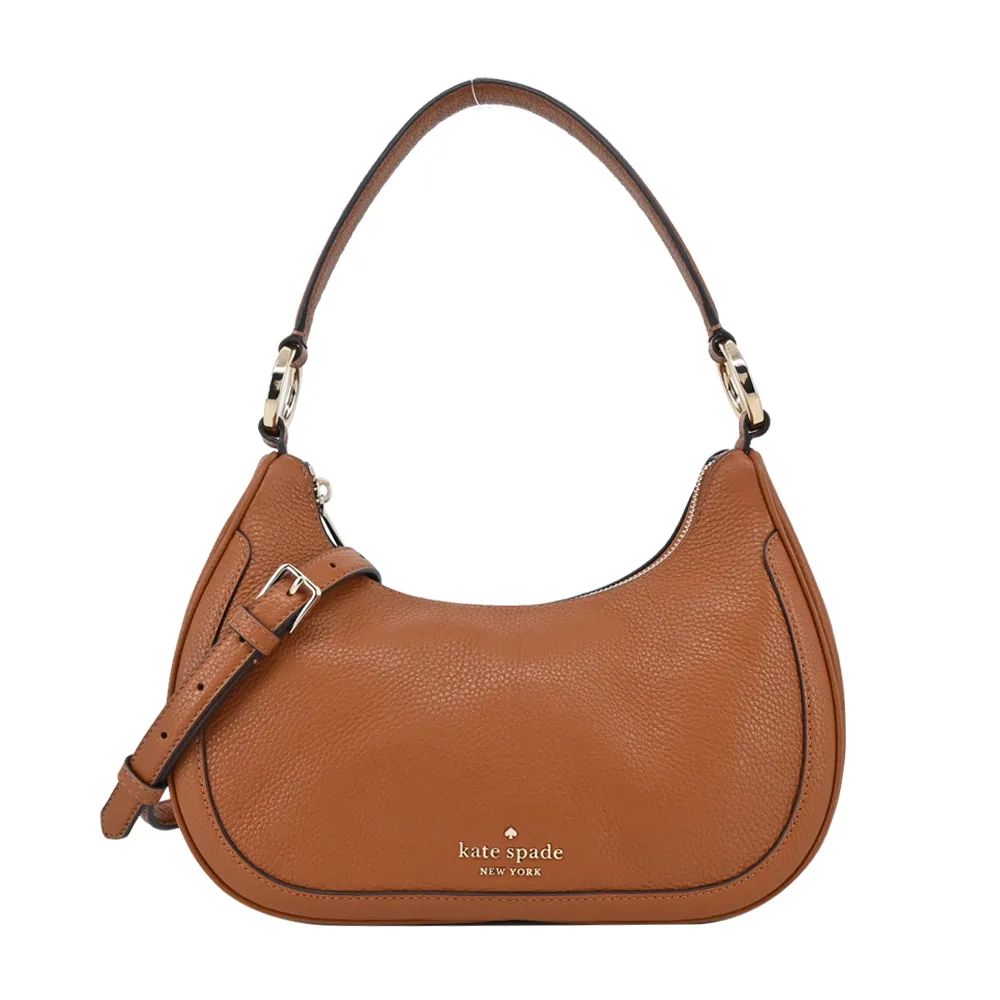 Kate Spade荔枝紋手提/斜背彎月兩用包-黑 歷史價格詳細信息