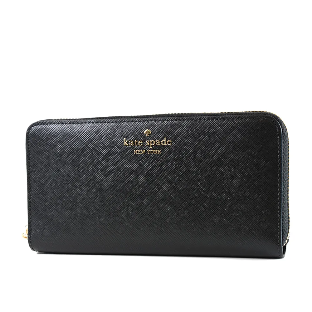 KATE SPADE 防刮十字紋識別證掛帶票卡夾-黑色 歷史價格詳細信息